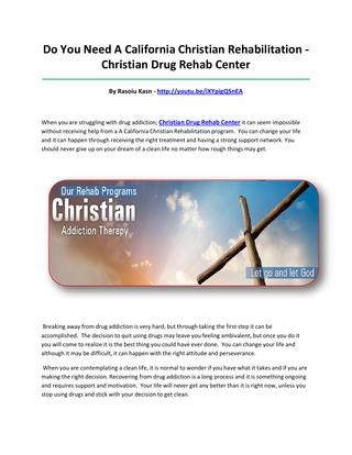 Christian Based RehabRichford NY